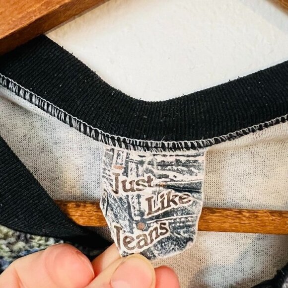 Vintage Textured Cottage Floral Zip up Bomber Sweater Gnome Jacket - Picture 5 of 7